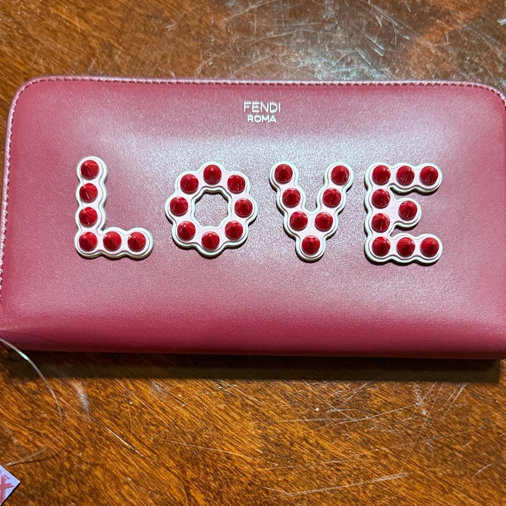 Fendi Burgundy Love Wallet